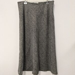 Vintage Chadwick's Black/White Wool Blend Midi Skirt sz 14W Teacher Officewear